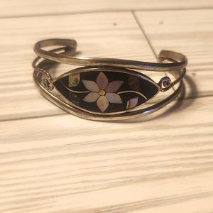 Mother of Pearl Alpaca Silver Bracelet